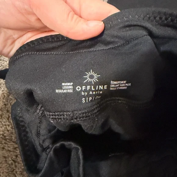 Aerie Black Warmup Leggings - Picture 2 of 3